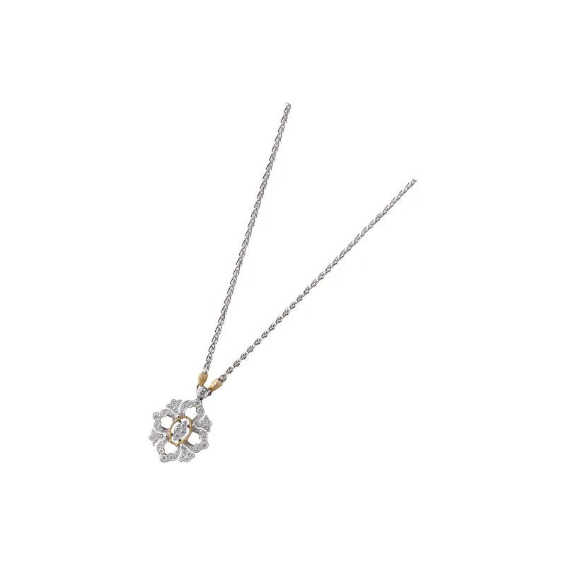 BUCCELLATI White Gold Gold Diamond Pendants Women's Silver-1