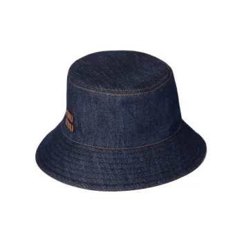 MIU MIU Cotton, Leather Bucket Hats Women's Blue