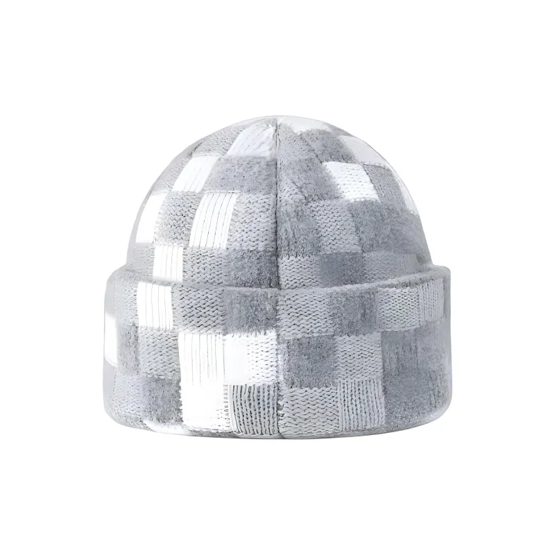 LOUIS VUITTON Sheep Wool Beanies Unisex Gray-1