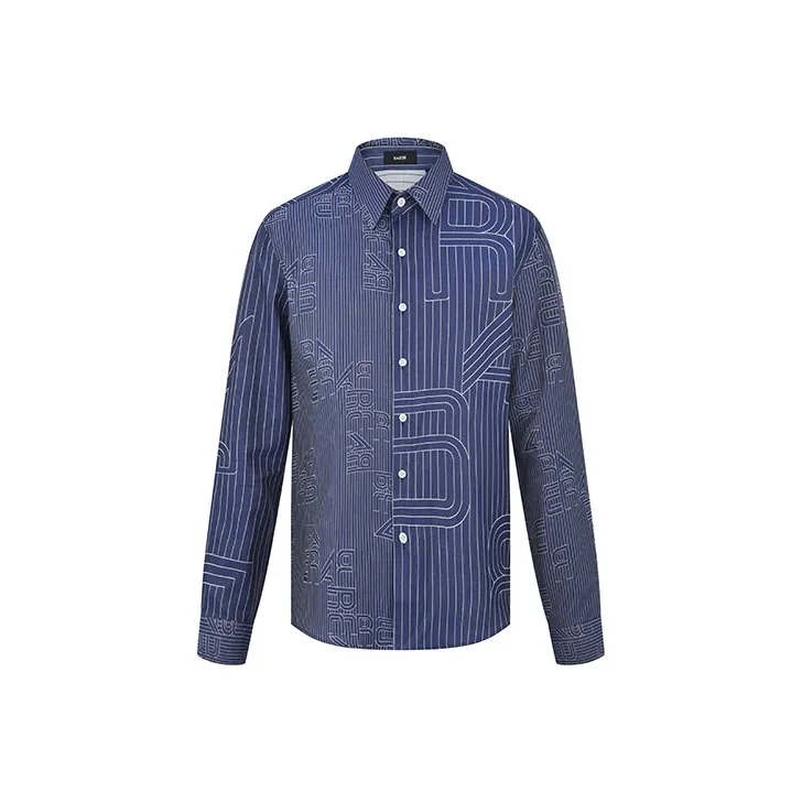 RARE Long Sleeved Shirt Men's Blue-0