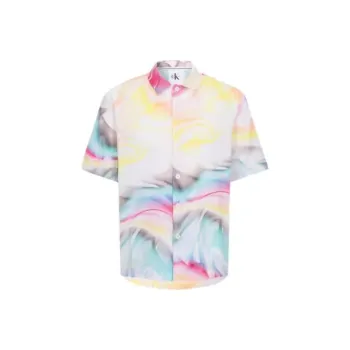 Calvin Klein Shirts Men 0LE Rainbow Printing And Dyeing