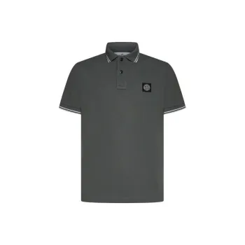 STONE ISLAND Compass motif Cotton Polo Shirt