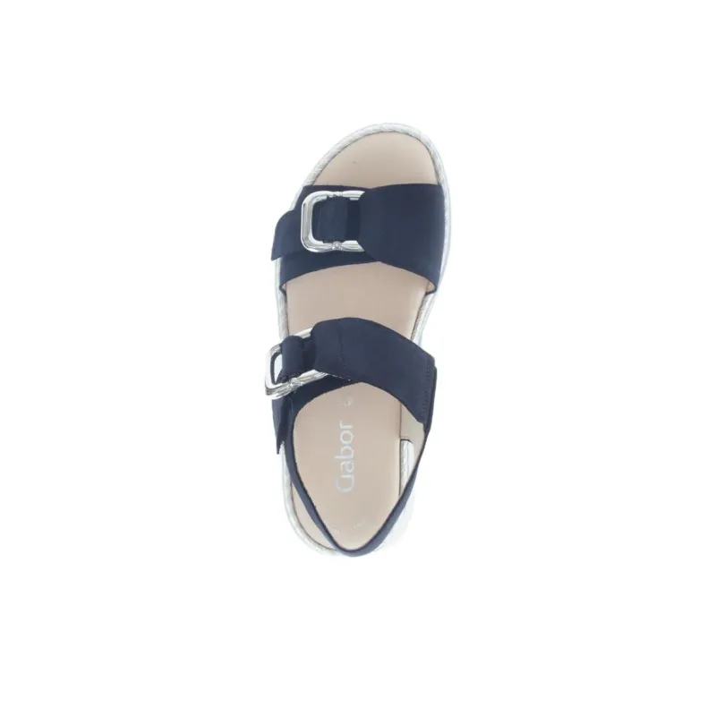 Gabor Fashion One Strap Sandals 5.5cm Women's Blue-3