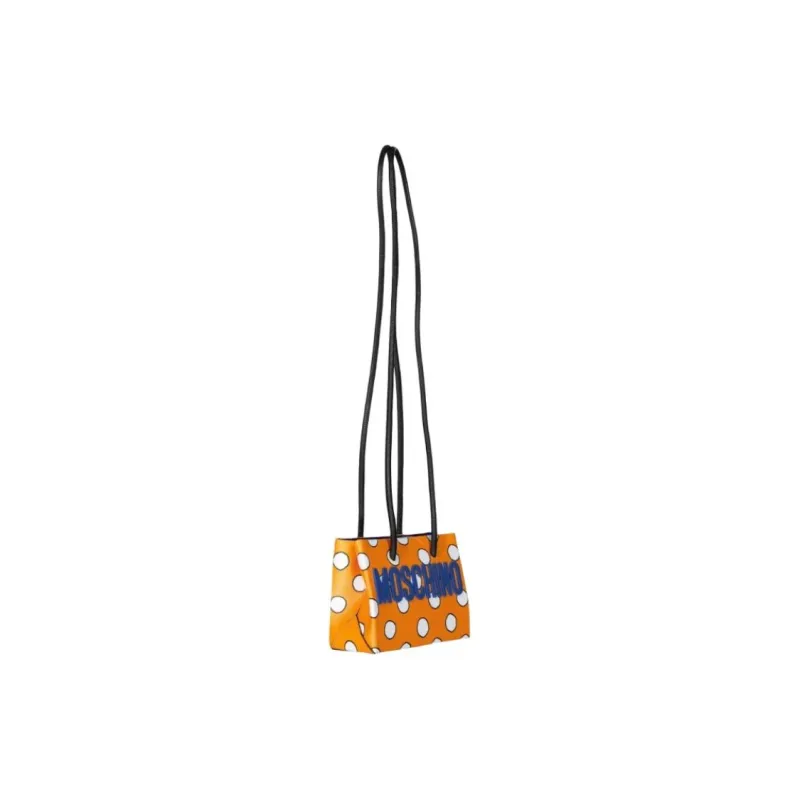 MOSCHINO Calfskin Handbag, Shoulder Bag Regular Women's Orange-1