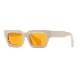 Ecru Frame with Orange Lens