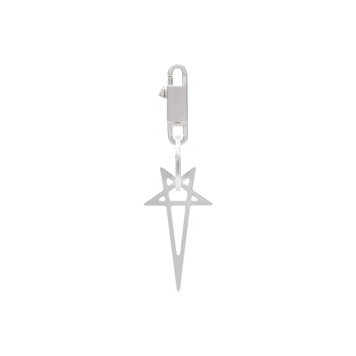 RICK OWENS Pentagram Brushed-finish Keyring