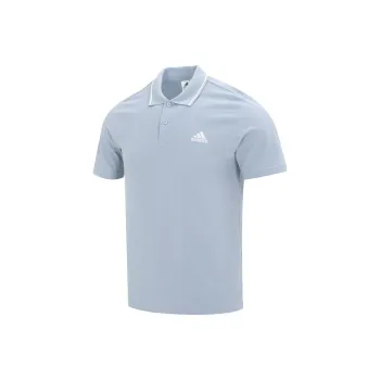 Adidas Polo Shirt Men's Blue Gray