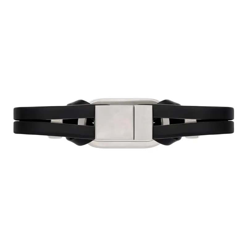 SAINT LAURENT Leather Bracelets Unisex Black-2