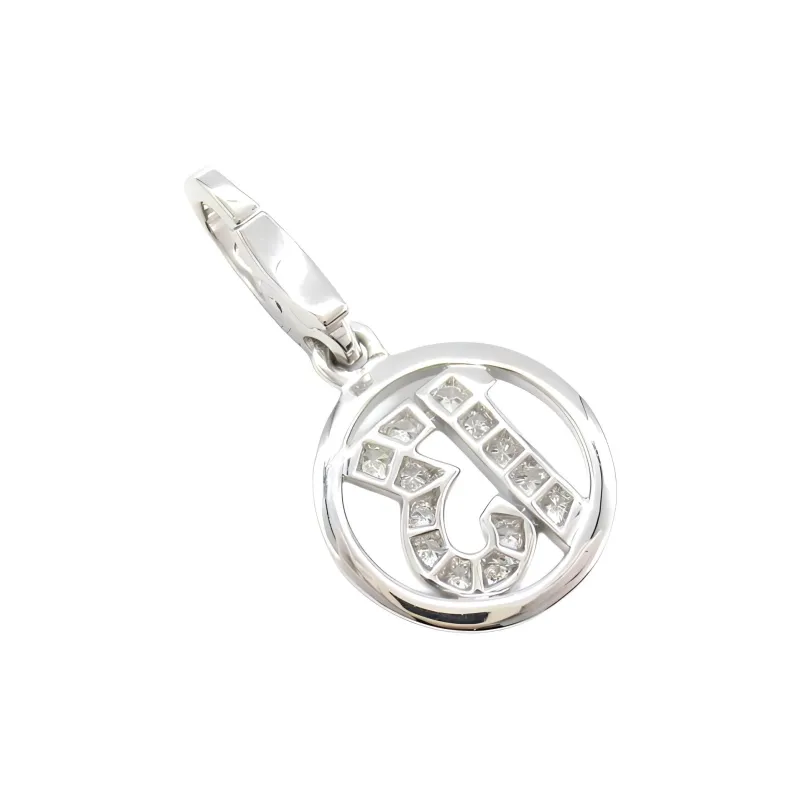 Cartier 2010s 18kt White Gold Nº13 Diamond Pendant-2