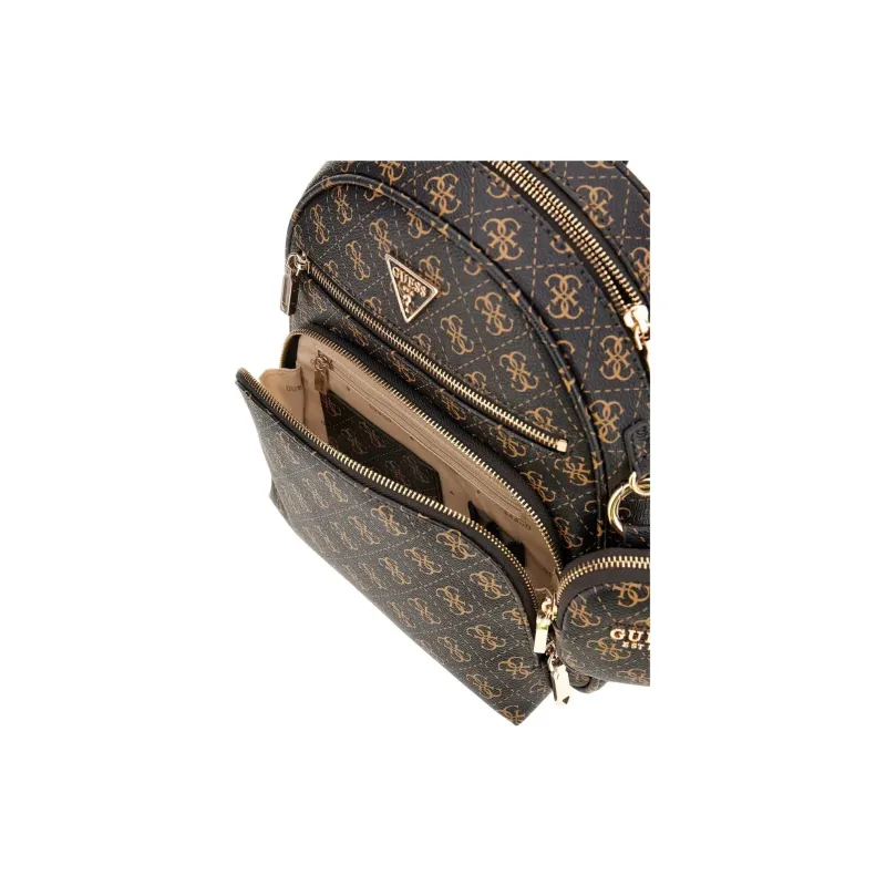 GUESS Synthetic Leather Backpack Regular Women's Brown-3