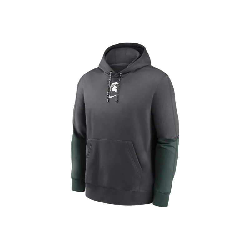 Nike Michigan State Spartans Sideline Team Issue Club Men's Nike College Pullover Hoodie-0