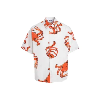 MSGM Crab Motif Shirt
