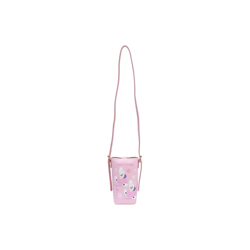 MESUCA Disney Collection Synthetic Leather One Shoulder Crossbody Cell Phone Pouch Women's Pink-1
