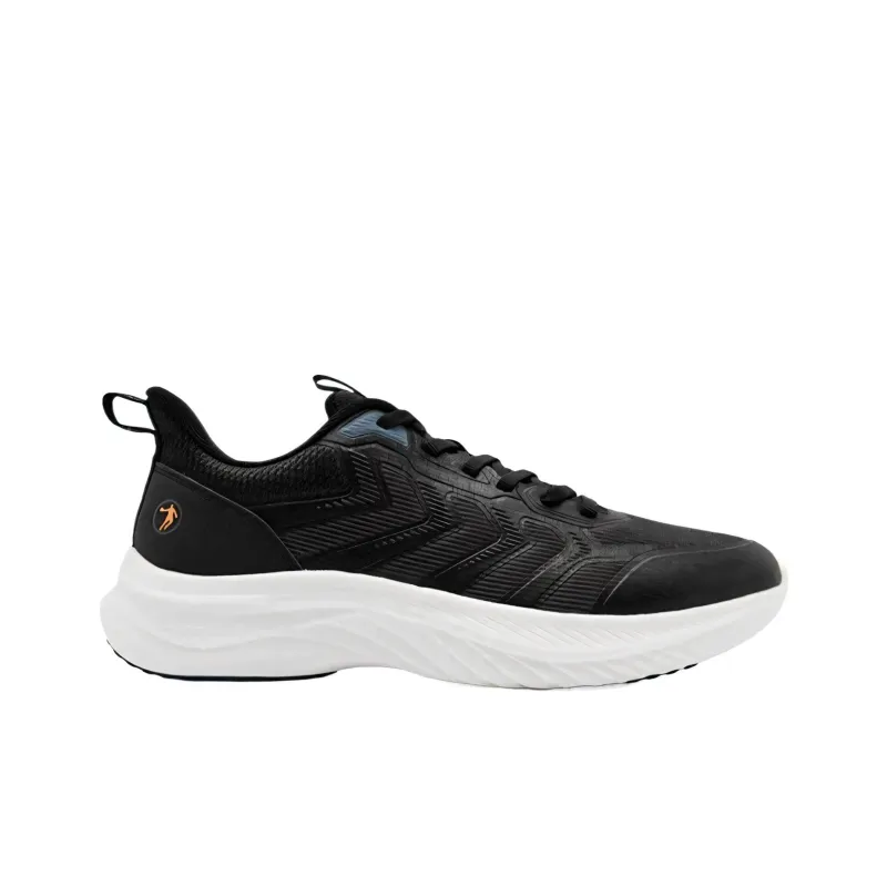 QIAODAN Wear resistant And Lightweight Low Top Casual Running Shoes Men's Black Atomic Orange-1