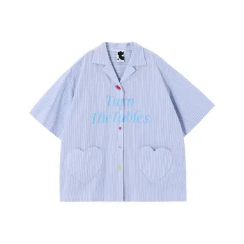 TURNTHETABLES Shirt Unisex Blue Stripes