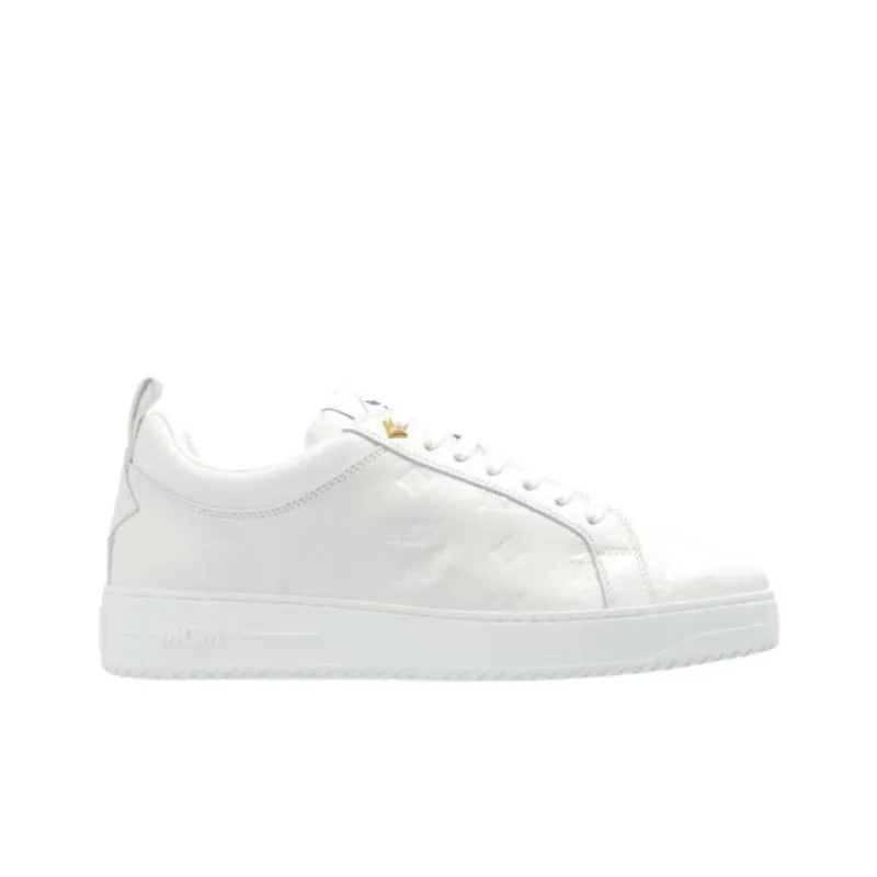 MCM Low Top Skateboard Shoes Unisex White-1