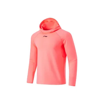 LiNing CBA Collection Professional Basketball Collection Sweatshirt Men's Fluorescent Begonia Red