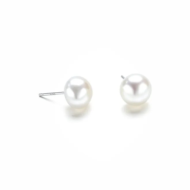 Ancient Jewelry Pearl Stud Earrings Women's-0