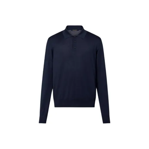 LOUIS VUITTON Silk And Cashmere Blend Long-Sleeved Polo Shirt