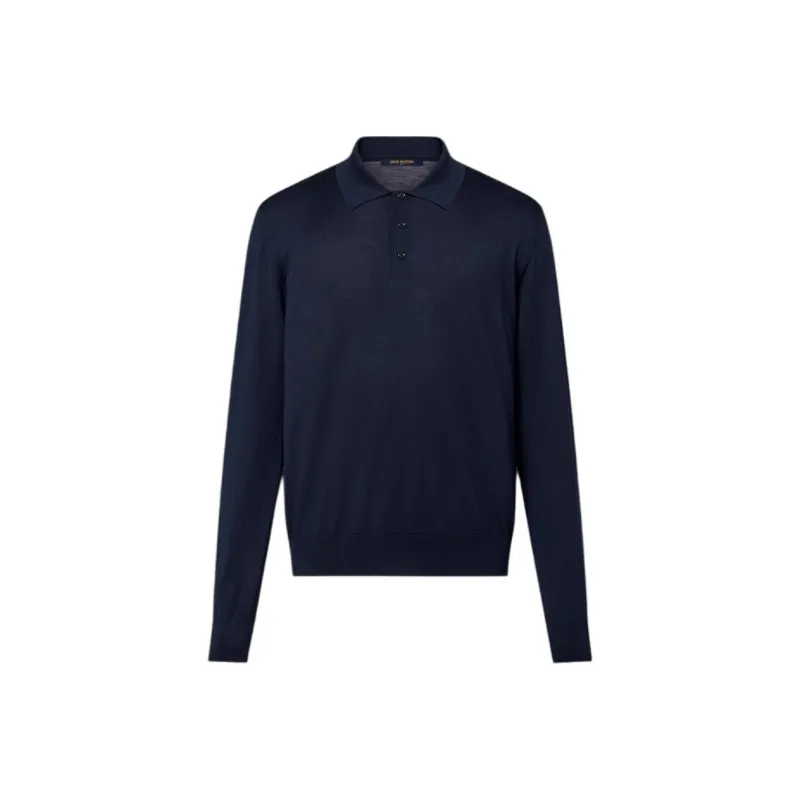 LOUIS VUITTON Silk And Cashmere Blend Long Sleeved Polo Shirt-0