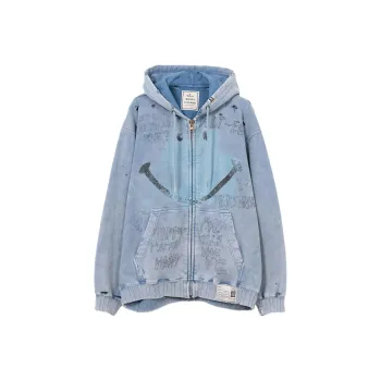 Maison Mihara Yasuhiro Bleached Smiley Face print Hoodie