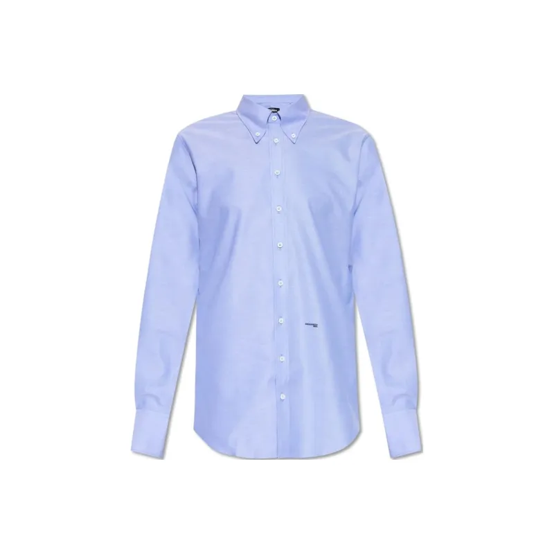 DSQUARED 2 Logo Printed Long Sleeved Button Up Shirt-0