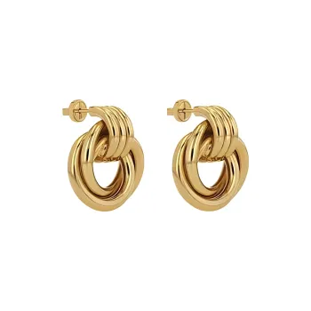 Anine Bing Triple Knot Gold tone Earrings