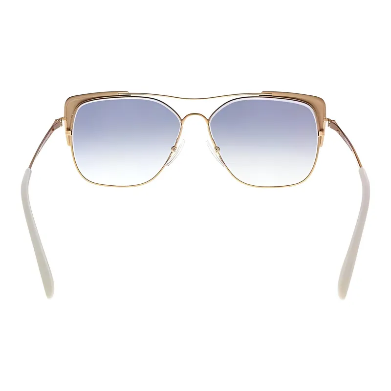 PRADA Plastic Metal Irregular Shape Sunglasses Unisex Rose Gold-3