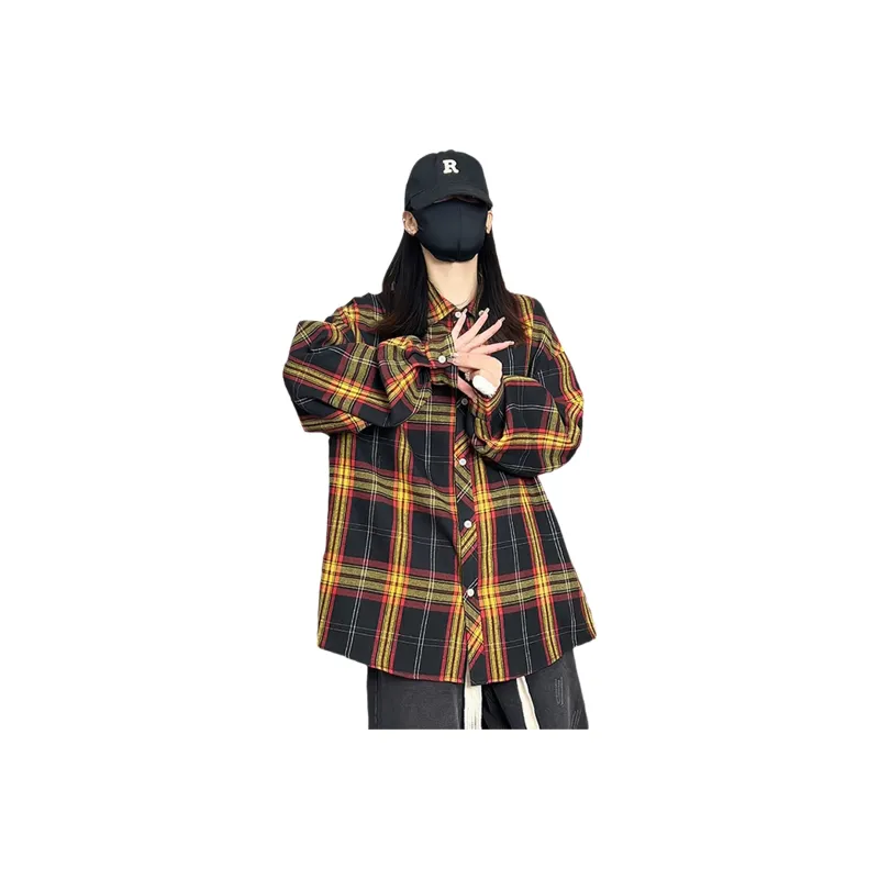 SWAMP AREA Shirt Unisex Black Plaid-0