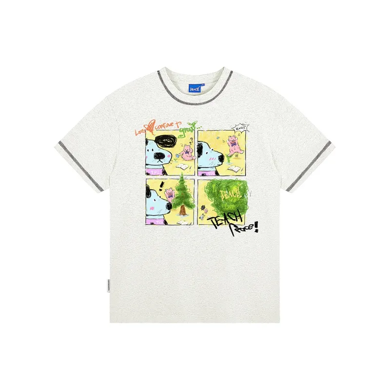 Teach Peace T Shirt Unisex Light Heather Gray-0