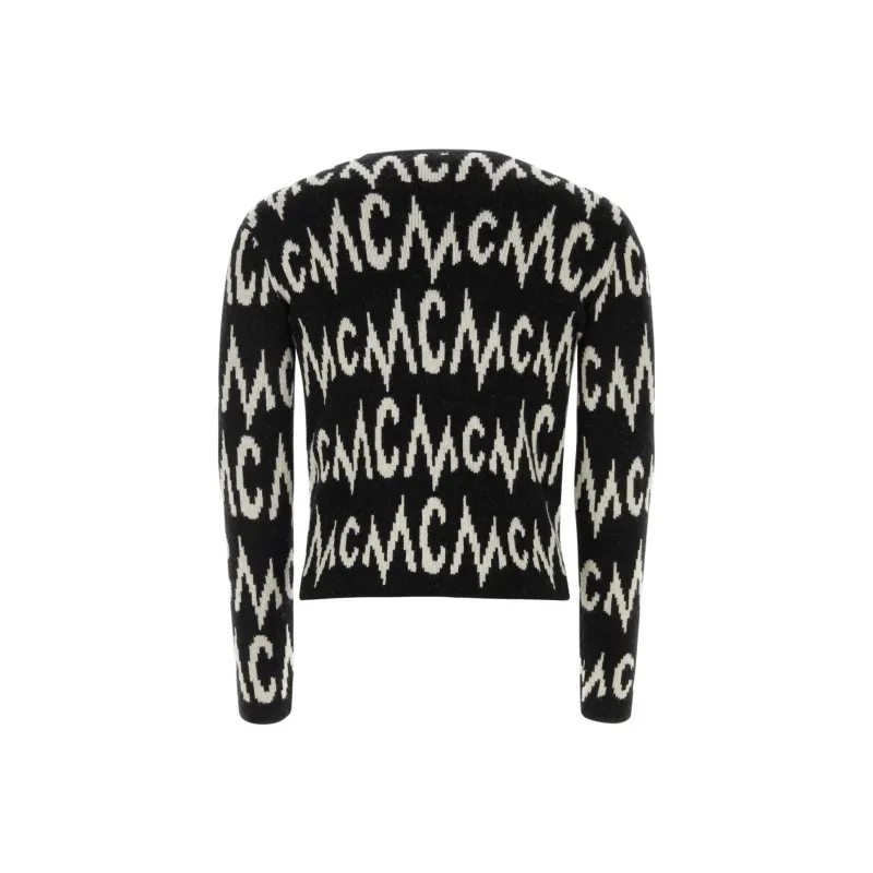 MCM Logo Intarsia Crewneck Jumper-1