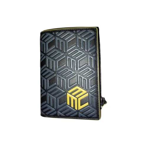 MCM Calfskin Card Holder Wallet Mini Men's Black