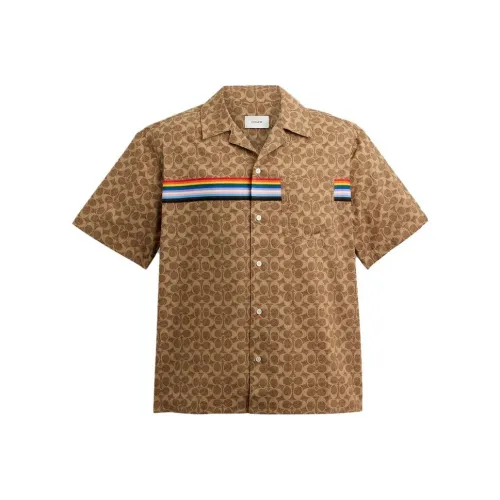 COACH Shirts Men Brown