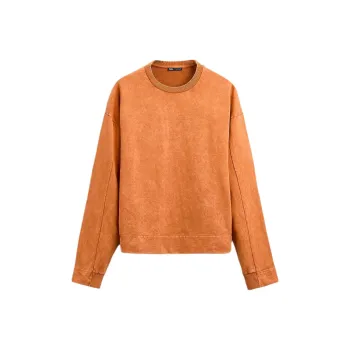ZARA Sweatshirt Men's Light Orange Color