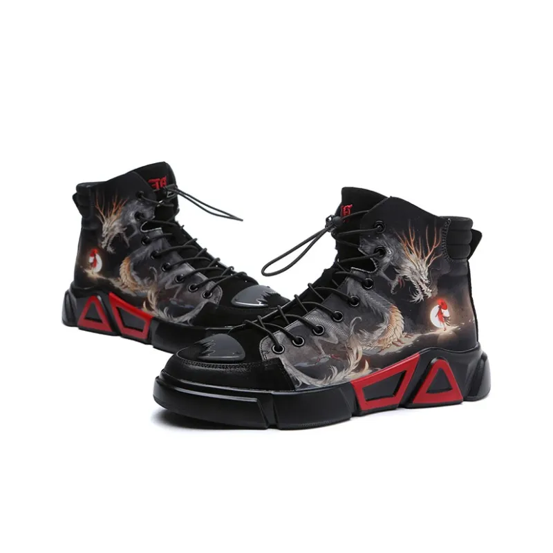 Babinda High Top Casual Shoes Men's Black-8