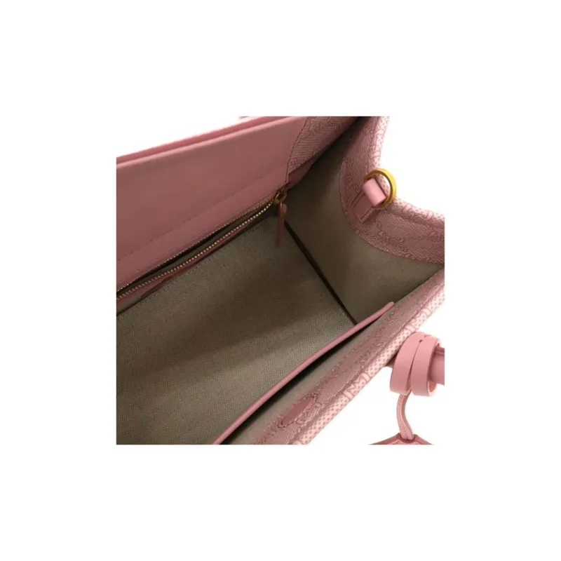 MCM Leather Tote Bag, Shopping Bag, Crossbody Bag, Handbag Trumpets Women's Cherry Blossom Pink-3
