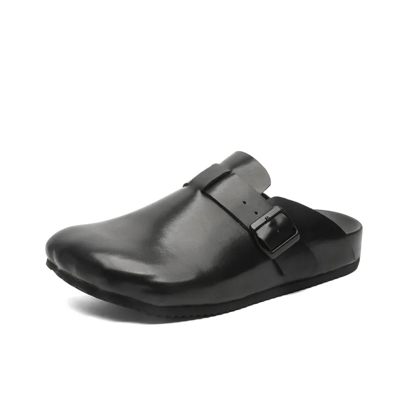 Fire Flying Fish Abrasion Resistant Wrap toe Slippers Men's Black-1