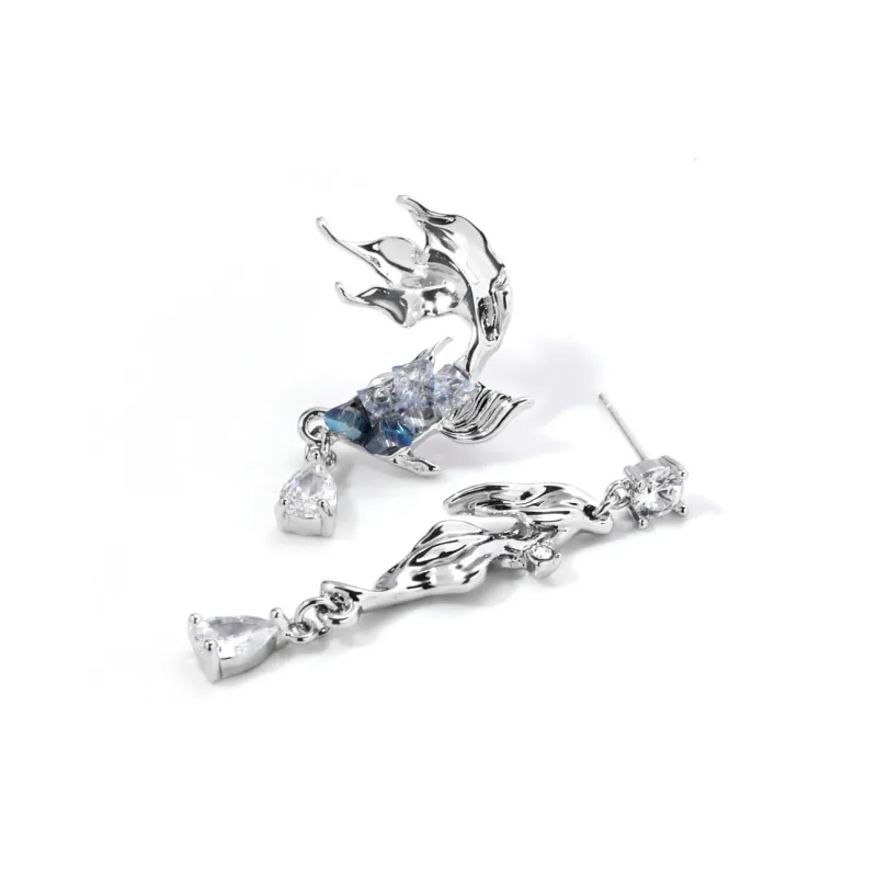 KING OF BLING Alloy With Zircon Earrings Women's-2