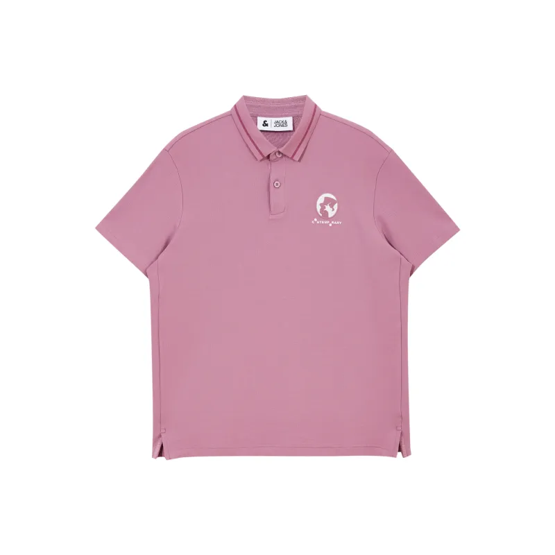 JACK JONES· Polo Shirt Men's E16 Dark Orchid Blossom Pink-0