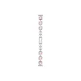 Kitten Metal Chain Strap-Silver Pink Diamond