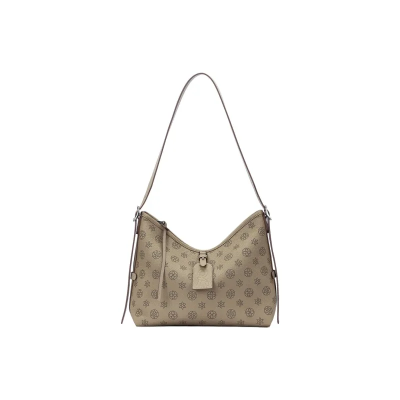 ROBERTA DI CAMERINO Top Grain Cow Leather Tote Bag, Shoulder Bag Women's Classic Black/Elephant Gray-5