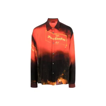 424 Graphic print Button up Shirt