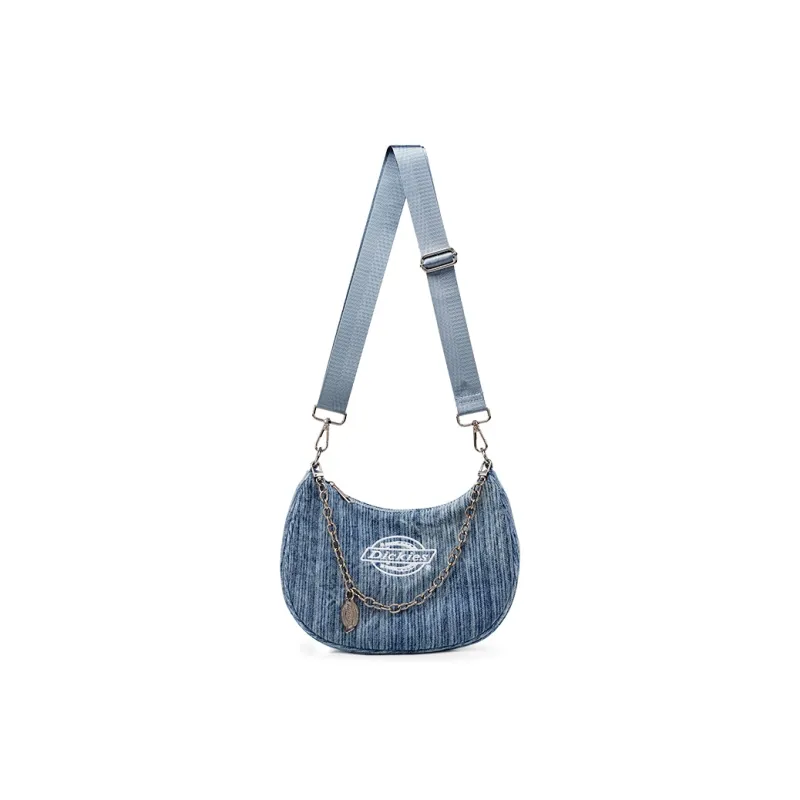 Dickies Cotton Fiber Crossbody Bag, Shoulder Bag, Crescent Bag Regular Women's Denim Blue-0