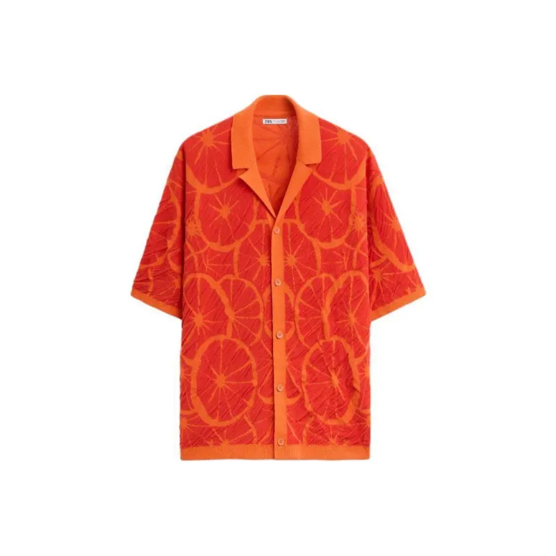ZARA Shirts Men Orange-0
