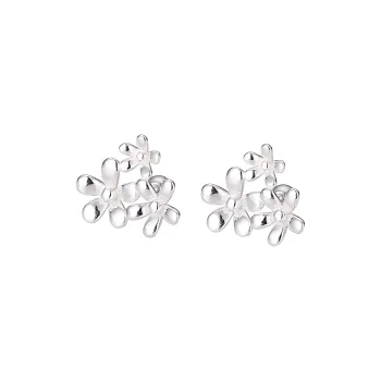 PIARA Stud Earrings Women's Silver