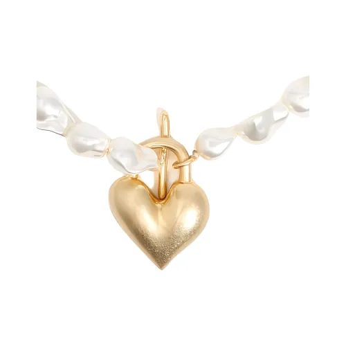 Bimba Y Lola Matte golden Heart Necklace