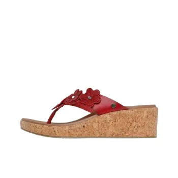 Skechers ARCH FIT BEVERLEE Abrasion Resistant Flip Flops Women's Red