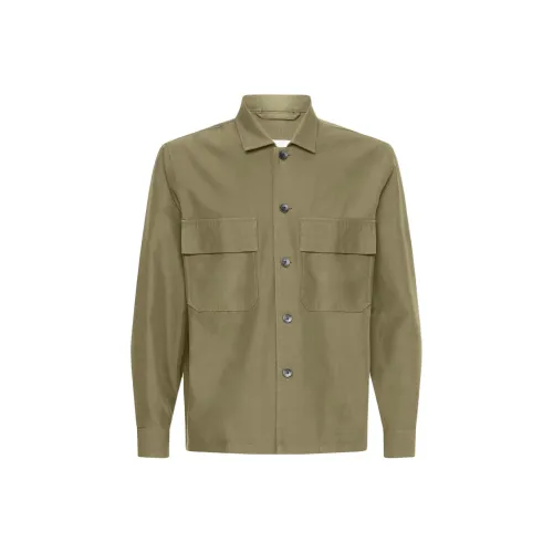 CALVIN KLEIN Shirt Europe Version Men's Delta Green