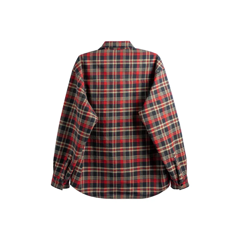 DBW DOUBLEWIN Shirt Unisex Red And Blue Plaid-1
