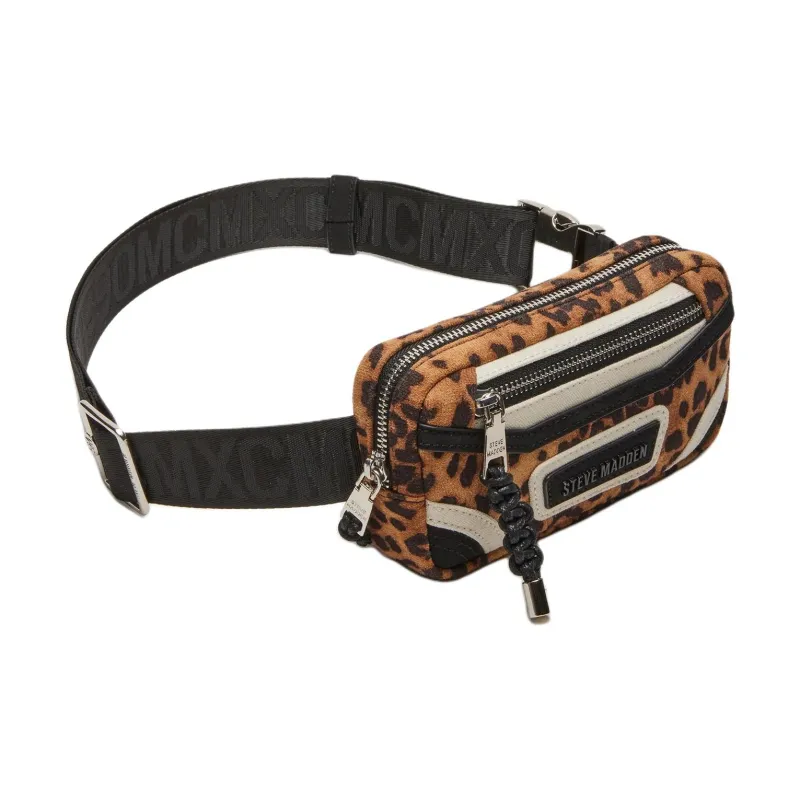 STEVE MADDEN Synthetic Material One Shoulder Crossbody Fanny Pack Women's Leopard-3